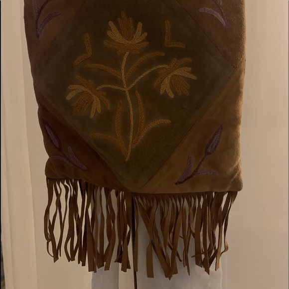 Soft suede boho crossbody purse - Picture 1 of 3